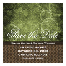 Metallgänge Save the Date laden ein, grünen Einladung