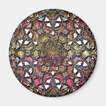 Metallische KristallMandala Magnete