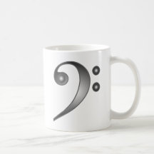 Metallischer Bassschlüssel Kaffeehaferl