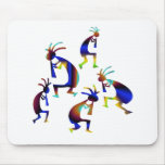 Metallisches blaues Kokopelli Mauspad