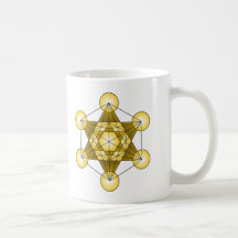 Metatrons Würfel Kaffeetasse