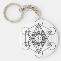 Metatrons Würfel (weiß) Schlüsselbänder