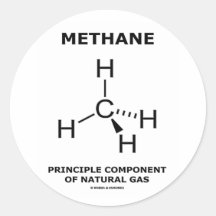 Methan-Prinzip-Komponente des Erdgases Runde Sticker