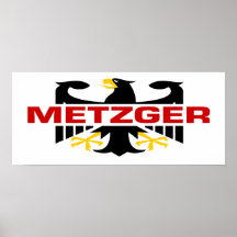 Metzger Familienname Posterdrucke