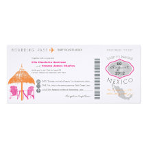 Mexiko-Boarding-Durchlauf-Hochzeits-Einladung