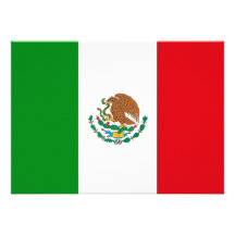 Mexiko-Flagge Personalisierte Einladungskarten
