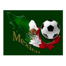 Mexiko-Flaggen-Karten-Fußballfans Futbol Geschenke Postkarten