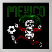 Mexiko-Fußball-EL Tri Futbol über Todesgeschenken  Plakate