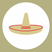 Mexiko-Party Sombrero aufkleber