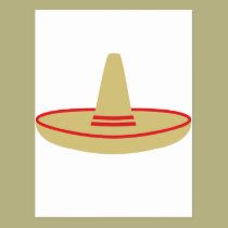 Mexiko-Party Sombrero postkarten