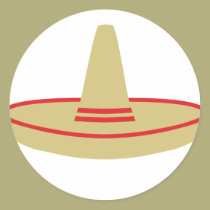 Mexiko-Party Sombrero aufkleber