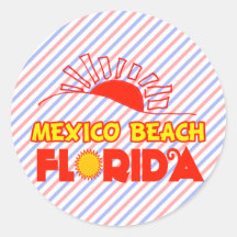 Mexiko-Strand, Florida Runder Aufkleber