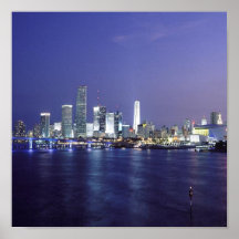 Miami an der Dämmerung Posterdrucke