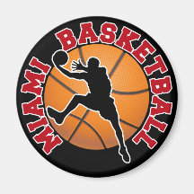 Miami Basketball Refrigerator Magnet
