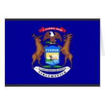 Michigan-Flagge Karten