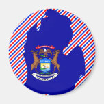 Michigan-Flaggen-Karte Kühlschrankmagnet