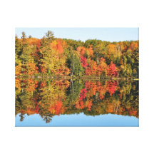 Michigan-Herbst-Fall-Leinwand-Bild Gespannter Galerie Druck