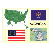 Michigan, USA Postkarte
