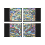 Microkosmos-Wasserfall-Märchenland Gespannter Galeriedruck