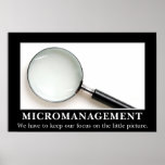 Micromanagement ist eine erfolgreiche Strategie (L Plakatdruck