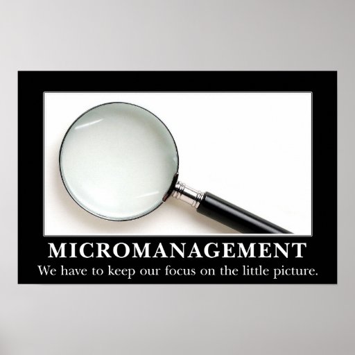 Micromanagement ist eine erfolgreiche Strategie (L Plakatdruck