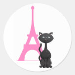 Miezekatze auf Ferien in Paris Aufkleber