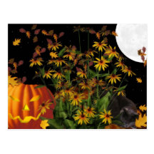 Miezekatze Halloween, das Postkarte träumt