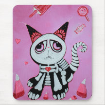 Miezekatze-Katzen-Süßigkeits-Rosa Mousepads