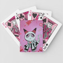Miezekatze-Katzen-Süßigkeits-Rosa Poker Karten