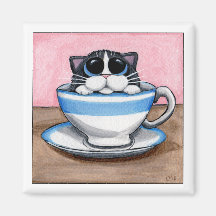 Miezekatze-Magnet der Schalen-O Kühlschrankmagnete