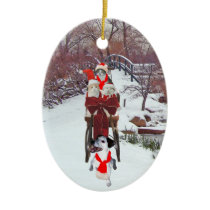 Miezekatze-Pferdeschlitten-Fahrt ornaments