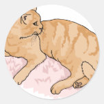 Miezekatze Runder Aufkleber