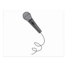 Mikrofon-Mike ~ solide Audiomusik Postkarten