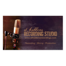 Mikrofon-Musik-Studio-Visitenkarte