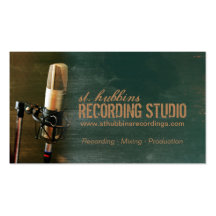 Mikrofon-Musik-Studio-Visitenkarte