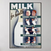 Milch für Gesundheit Posterdruck