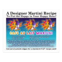 Milchkaffee-Martini Rezept-Postkarte