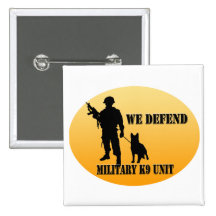 Militäreinheit K9 Anstecknadelbutton
