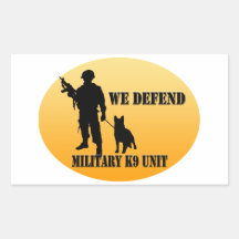 Militäreinheit K9 Rechtecksticker