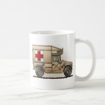 MilitärHummer-Krankenwagen-Becher Teehaferl