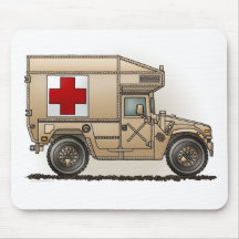 MilitärHummer-Krankenwagen-Mausunterlage Mousepads
