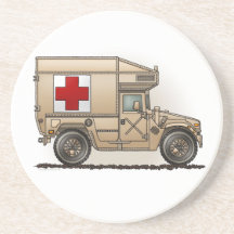 Militärhummer-Krankenwagen-Untersetzer