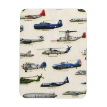 Militärische patriotische Flugzeuge USA Eckige Magnete