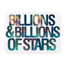 Milliarden und Milliarden Sterne Vinyl Magnet