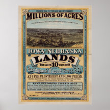 Millionen Morgen. Iowa und Nebraska Plakatdrucke