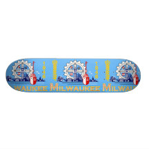 Milwaukee, Wisconsin, Vereinigte Staaten kennzeich Skateboard Deck