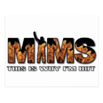 MIMS Postkarte - deshalb bin ich heißes Logo - Wei postkarten