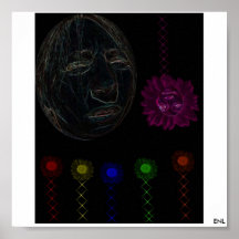 Mindestens eine Blume, die im Himmel wächst Poster