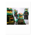 Minifig Motorrad-Bremsungs-Team Postkarten