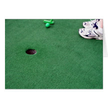 Minigolf laden ein grußkarten